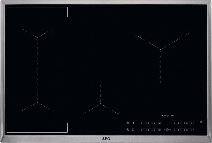 AEG IKE84441XB Bridge Hob2Hood 80 cm inductie kookplaat