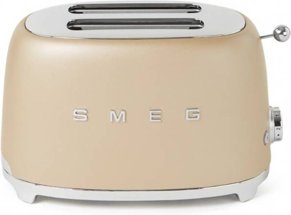 Smeg Broodrooster 2 Sleuven Mat Champagne Tsf01chmeu
