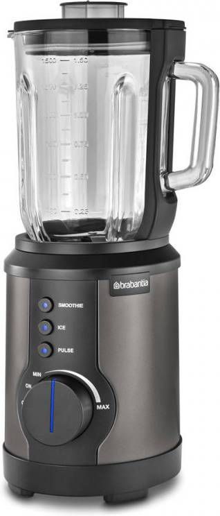 Brabantia D10 2pla Blender 1000w 1, 5 Liter Pulse, Smoothies En Ice Crushing Platinum