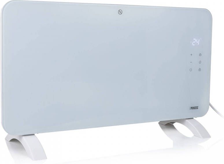 Princess 348151 Smart Glazen Paneelverwarming Kachel Elektrisch Wit 1500 Watt Werkt Via Wi fi