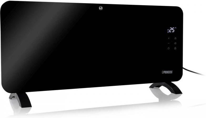 Princess 348200 Smart Glazen Paneelverwarming Kachel Elektrisch Zwart 2000 Watt Werkt Via Wi fi
