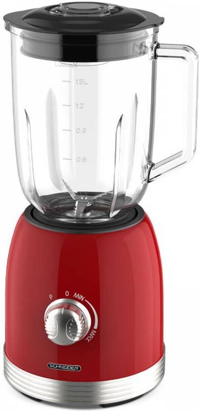 Merkloos Schneider Scbl15 Retro Blender 1, 5 Liter Inhoud Rood