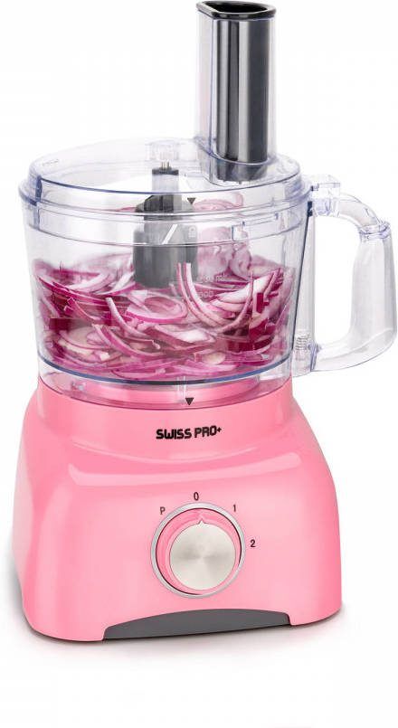 Swiss Pro+ 13 delige Keukenmachine 1.2l Roze 1.2 Liter