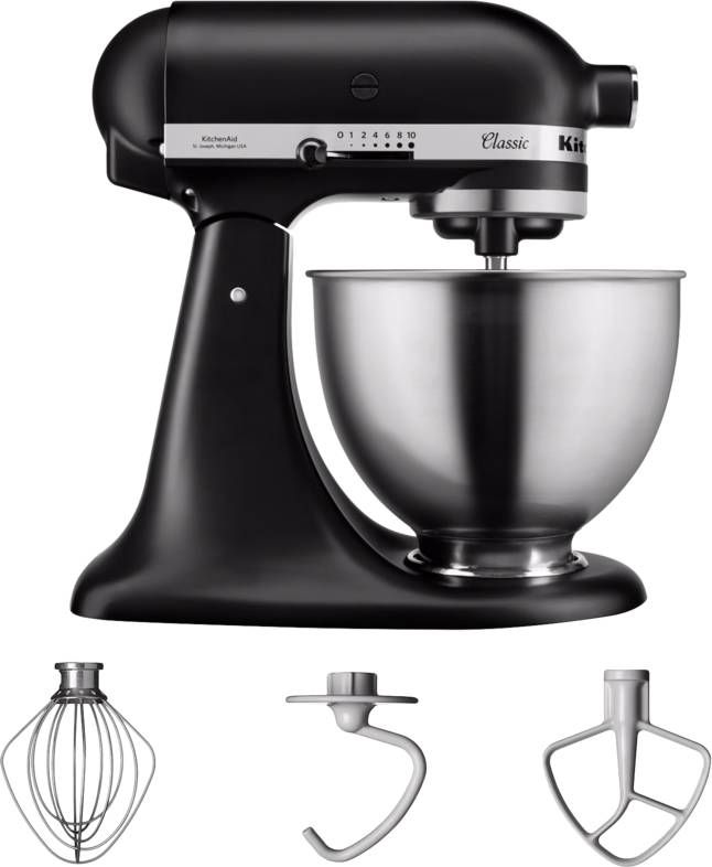 KitchenAid Classic 5K45SSEBM Matzwart