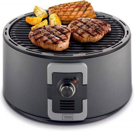 Trebs Houtskool barbecue draagbaar met draagtas 35 cm zwart 99338
