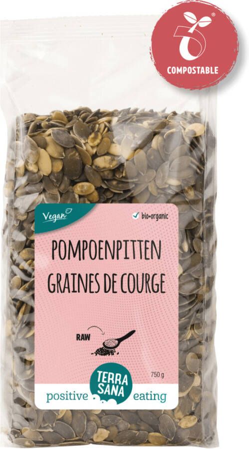 Terrasana 6x Pompoenpitten Raw Bio 750 gr