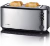 Severin Toaster AT 2509 hoogwaardige, warmte isolerende en dubbelwandige edelstalenbehuizing, met opzethouder voor broodjes, ruimte voor maximaal 4 plakken brood online kopen