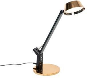 QAZQA LED Tafellamp edward Goud/messing Design L 320mm