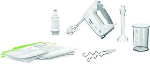 Bosch Multifunctionele Staafmixer Met Accessoires Ergomixx Beater Grijs Wit 450 W