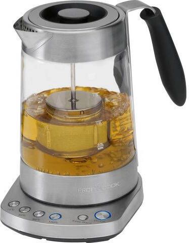 ProfiCook Glazen Theemachine 1, 7 L 3000 W Zilver PC WKS 1020 G