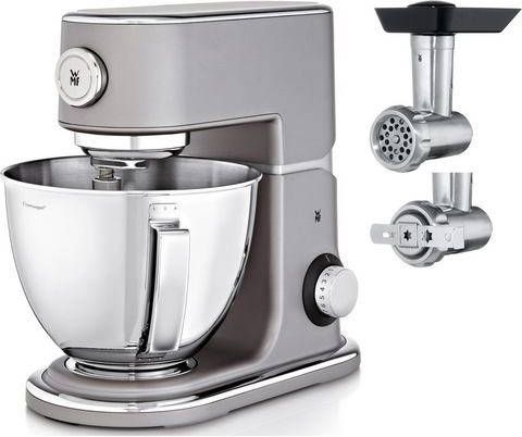 WMF Keukenmachine Profi Plus, steel grey met gratis vleesmolen+deegspuitmond ter waarde van ca.