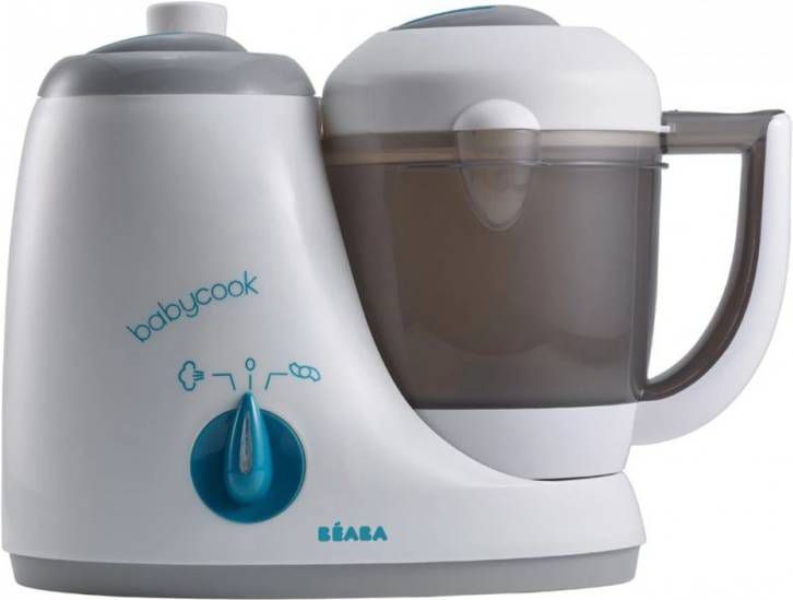 vidaXL Beaba 4 in 1 Babykeukenrobot Babykoek Origineel Grijs/Blauw