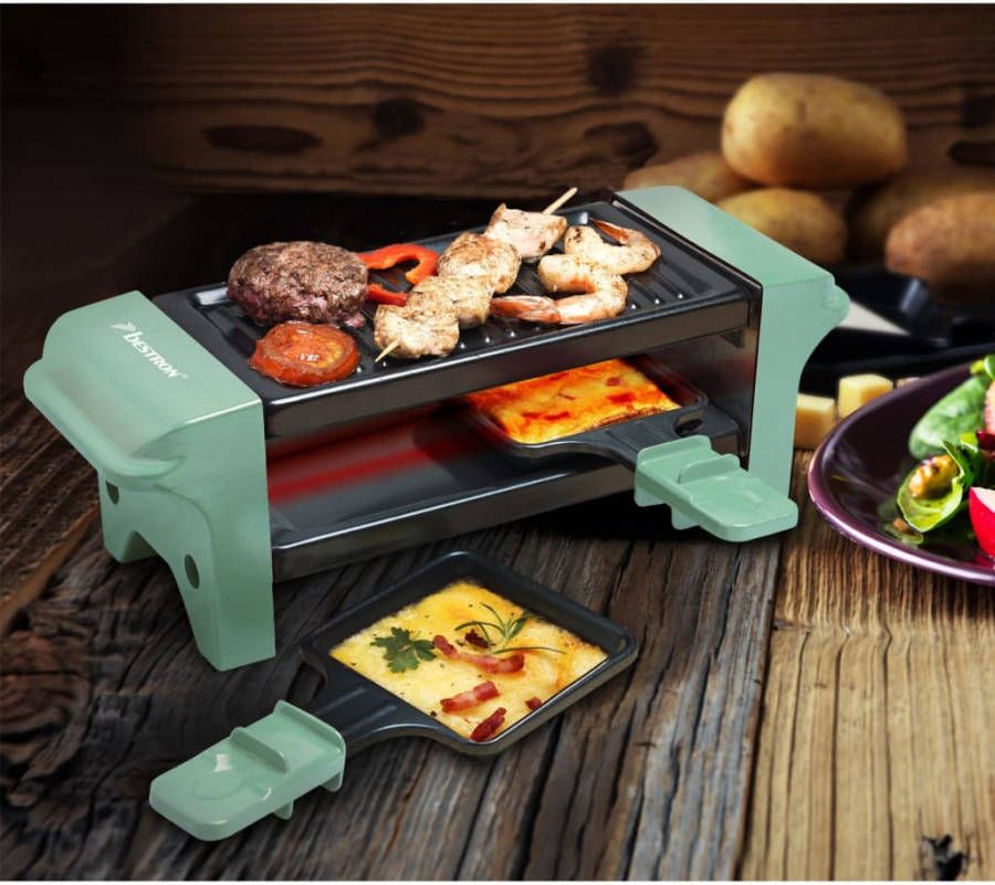 Bestron Gourmetstel AGR102G 350 W zwart en groen